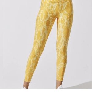 Carbon38 Yellow Snake Print Leggings